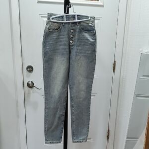 High-Waisted Button-Fly Jeans